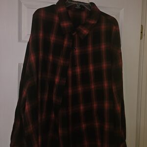 SHEIN Red and Black Checkered Top